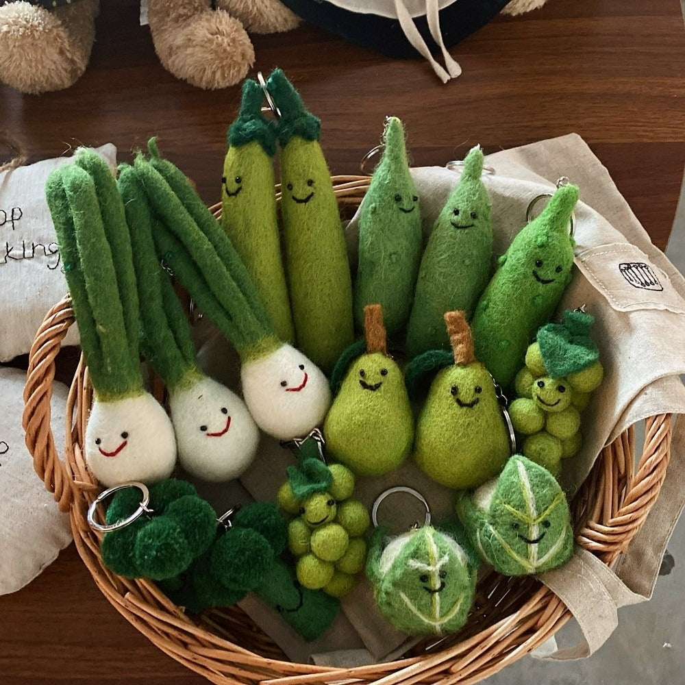 Vegetable Wool Felt Keychain Cute Bag Charm