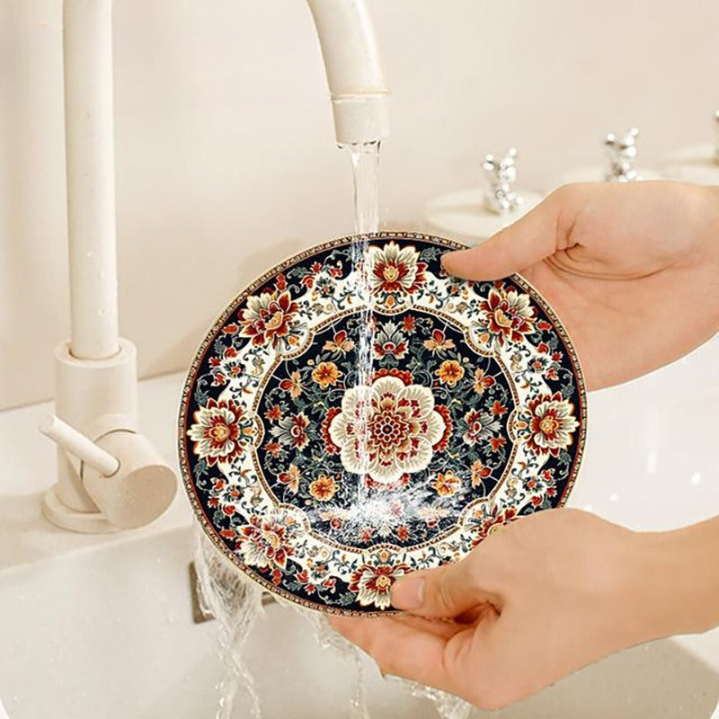 Bohemian Pattern Rubber Drink Coaster Round Table Decor