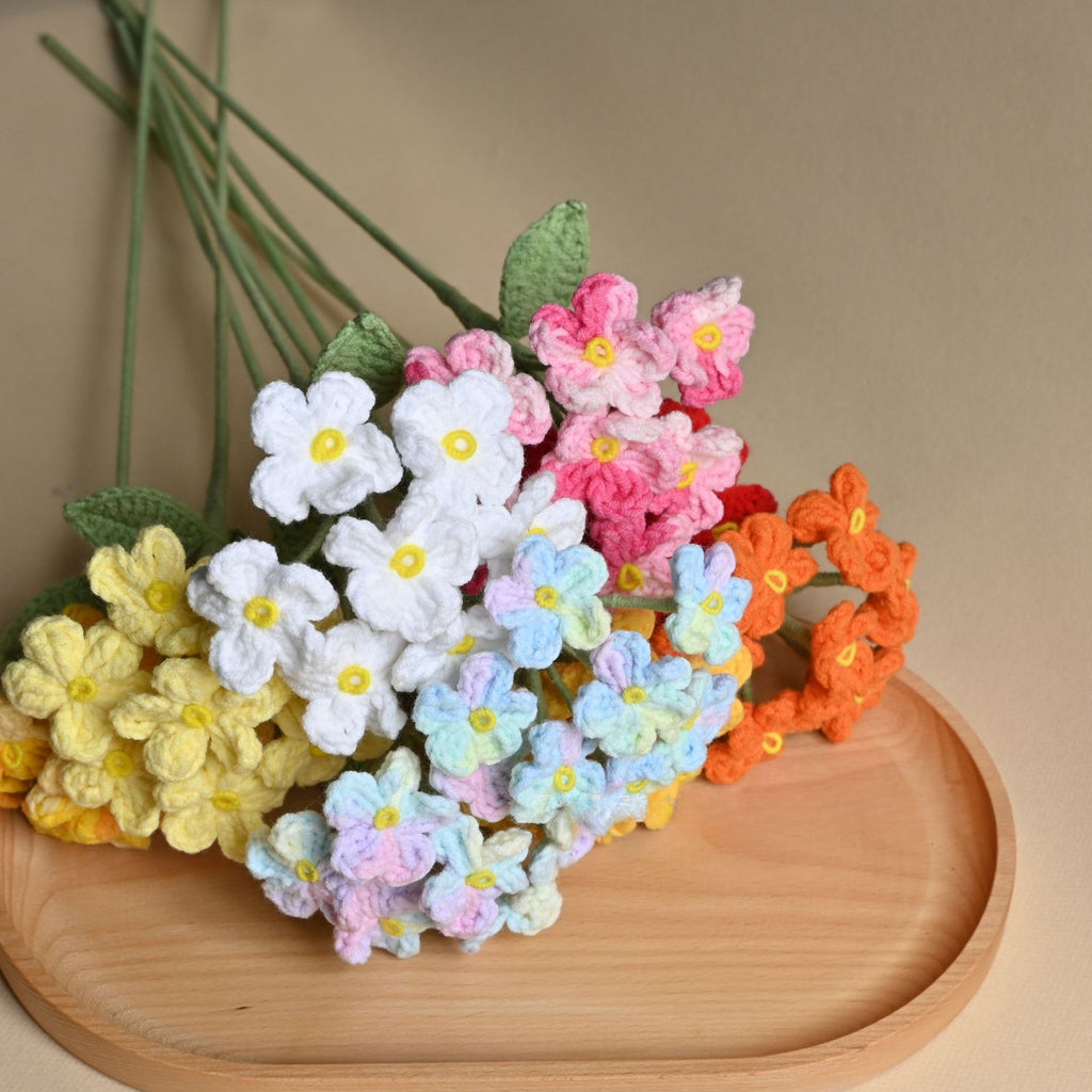 Handmade Crochet Flower Bouquet Yarn Floral Home Decor