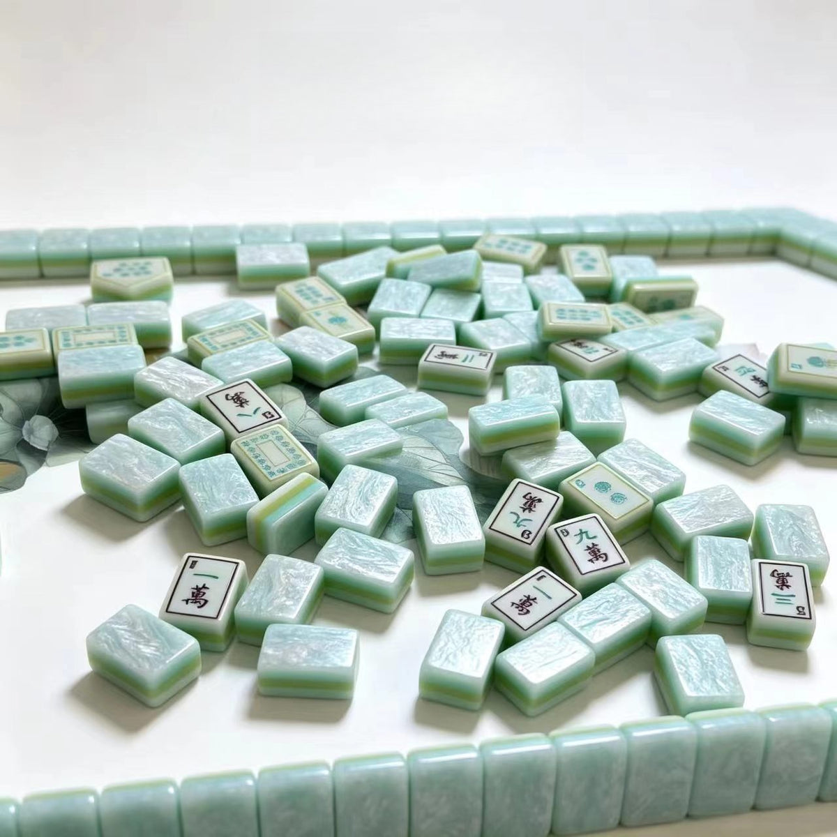 Coral Coast Acrylic Mahjong Set Vintage Style Game Tiles