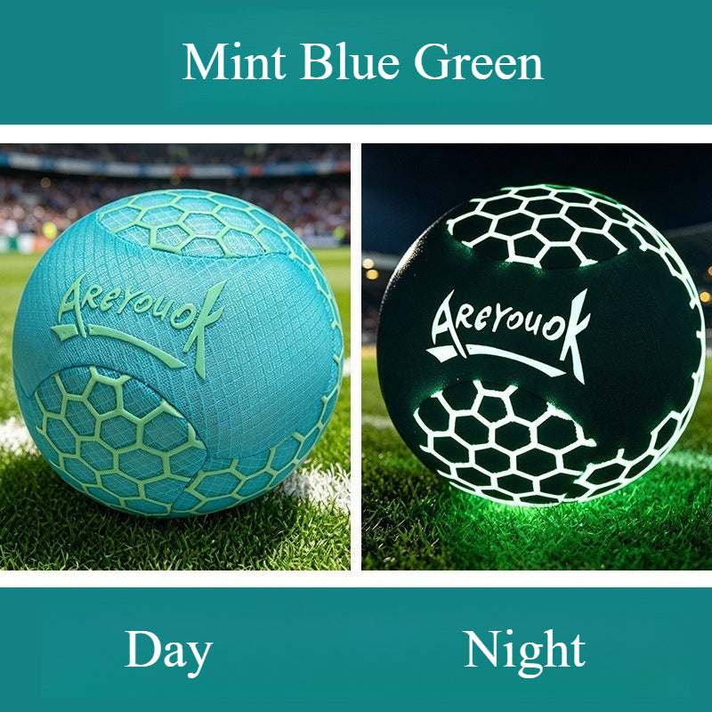 Plush Glow Soccer Ball Soft Stuffed Kids Sports Toy Night Play
