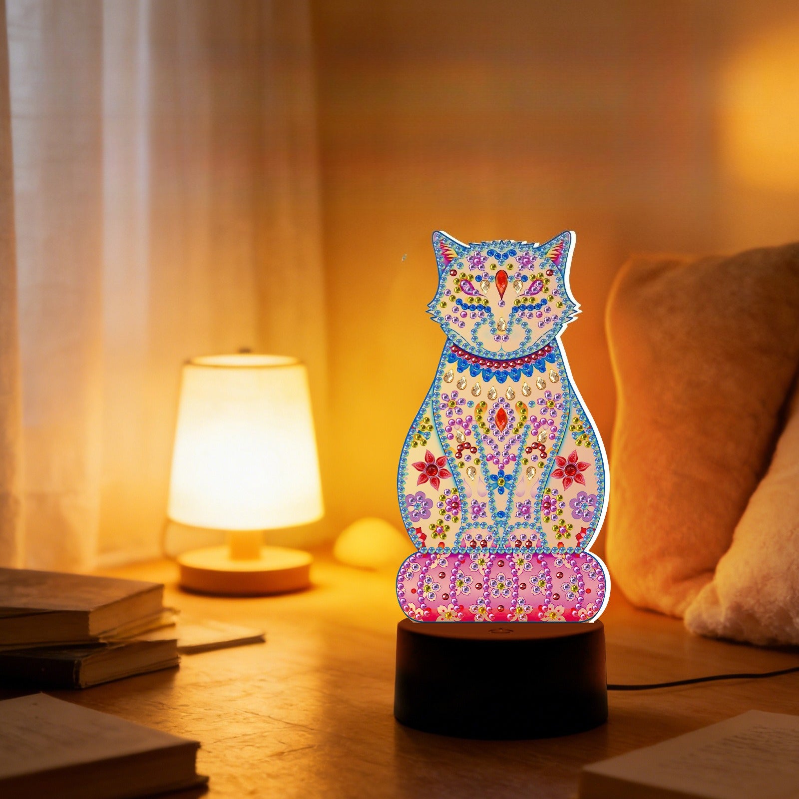 DIY Diamond Painting LED Night Light USB Desk Decor Kit