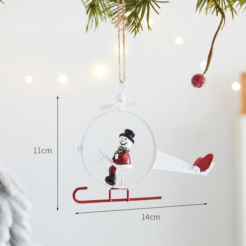 Christmas Metal Hanging Decorations Santa Snowman Reindeer