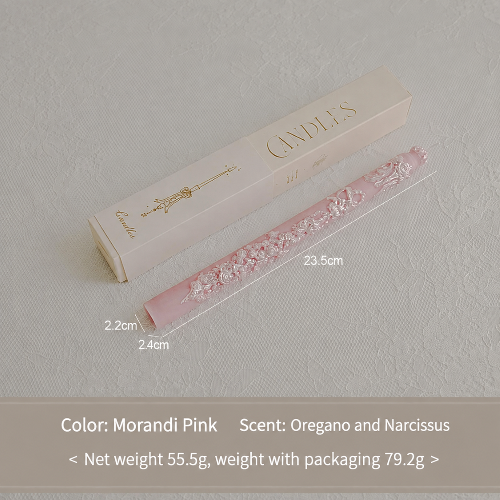 Long Taper Relief Scented Candles Elegant Holiday Home Decor