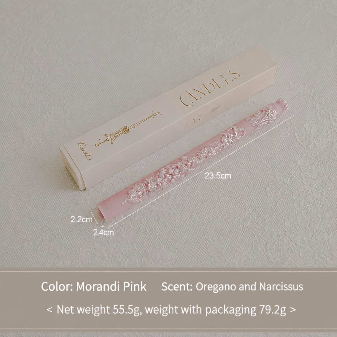 Long Taper Relief Scented Candles Elegant Holiday Home Decor