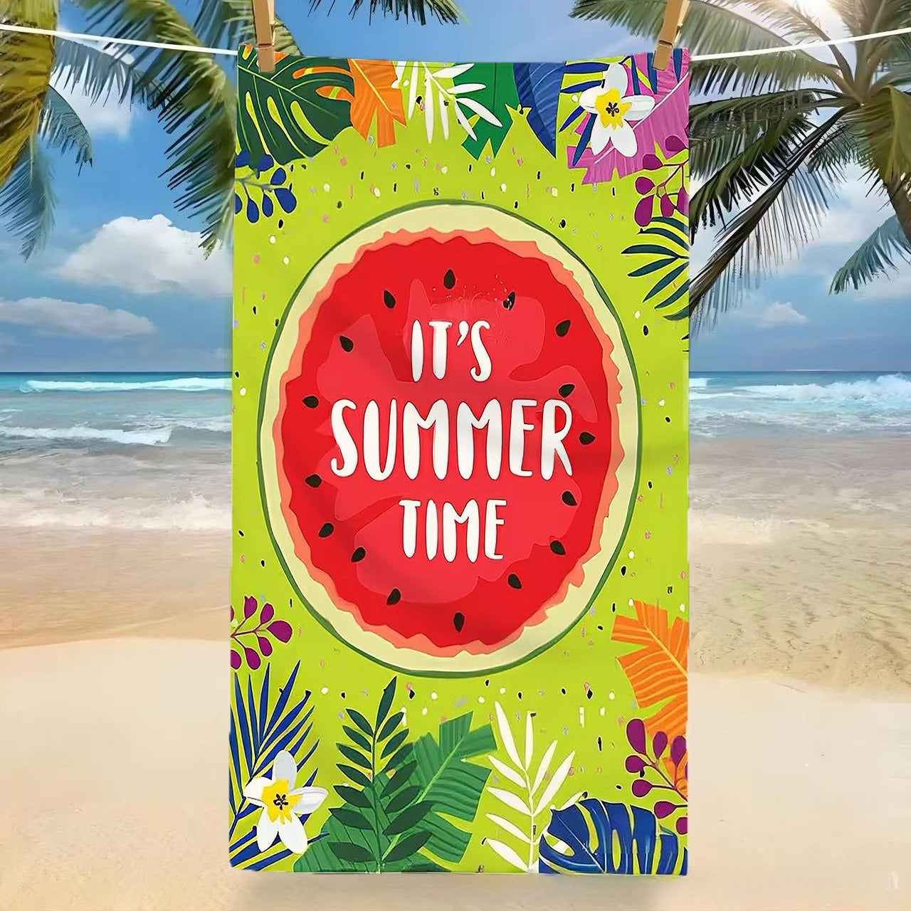 Microfiber Beach Towel Tropical Pool Travel Bath Towel