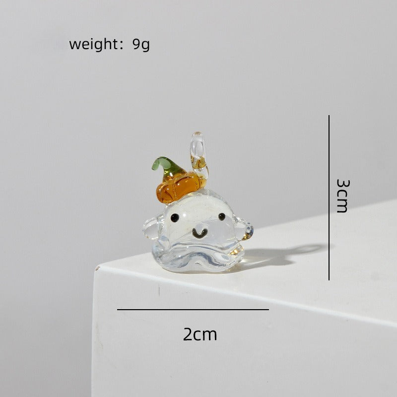 Handmade Glass Halloween Pendant Crystal Charm Hanging Decor
