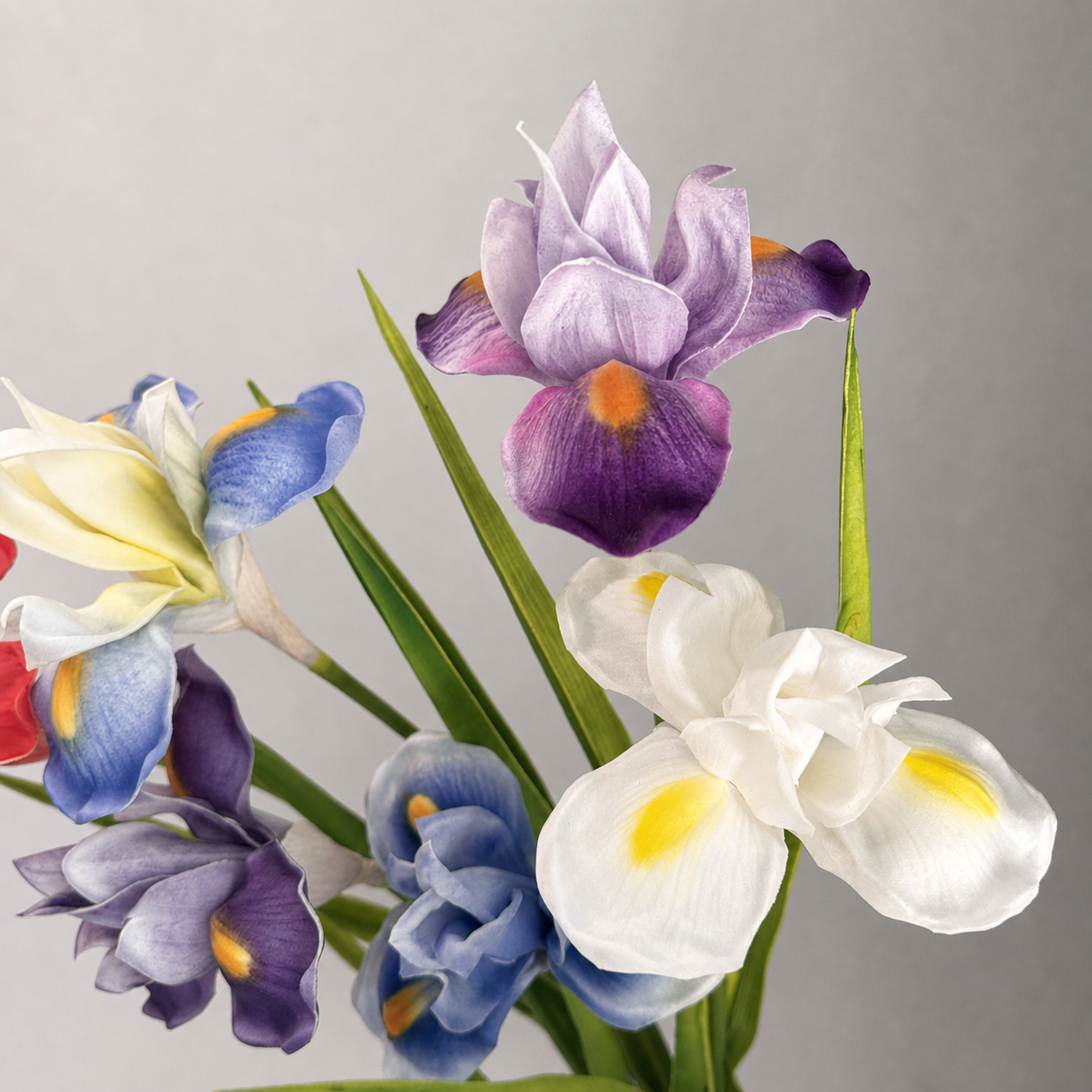 Artificial Iris Flower Faux Floral Stem Home Decor