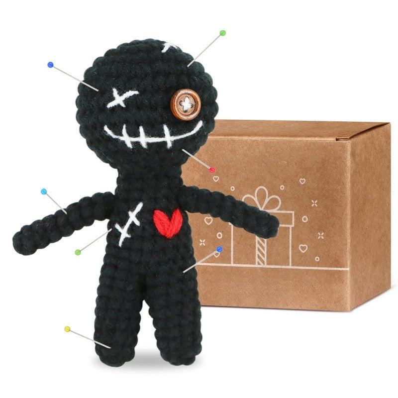 Handmade Crochet Voodoo Doll Plush Figurine Halloween Decor