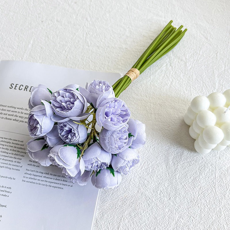Artificial Peony Flower Bouquet Faux Floral Wedding Home Decor