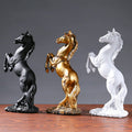 Elegant Resin Rearing Horse Figurine Home Office Decor