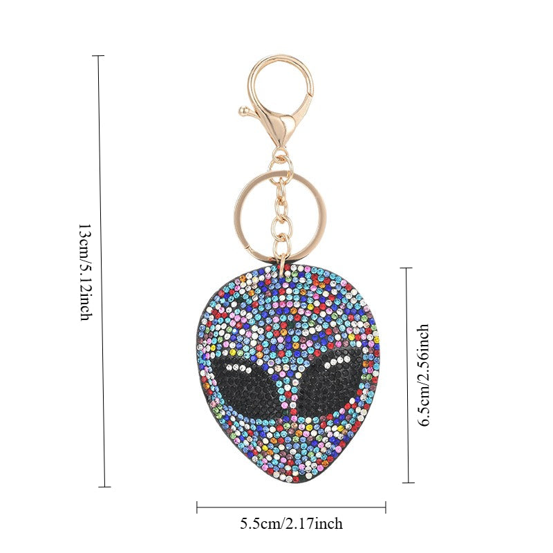 Bling Rhinestone Alien Keychain Sparkly Bag Charm Gift