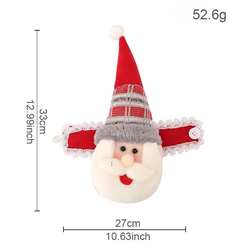 Christmas Fabric Curtain Tiebacks with Santa Snowman Holiday Decor