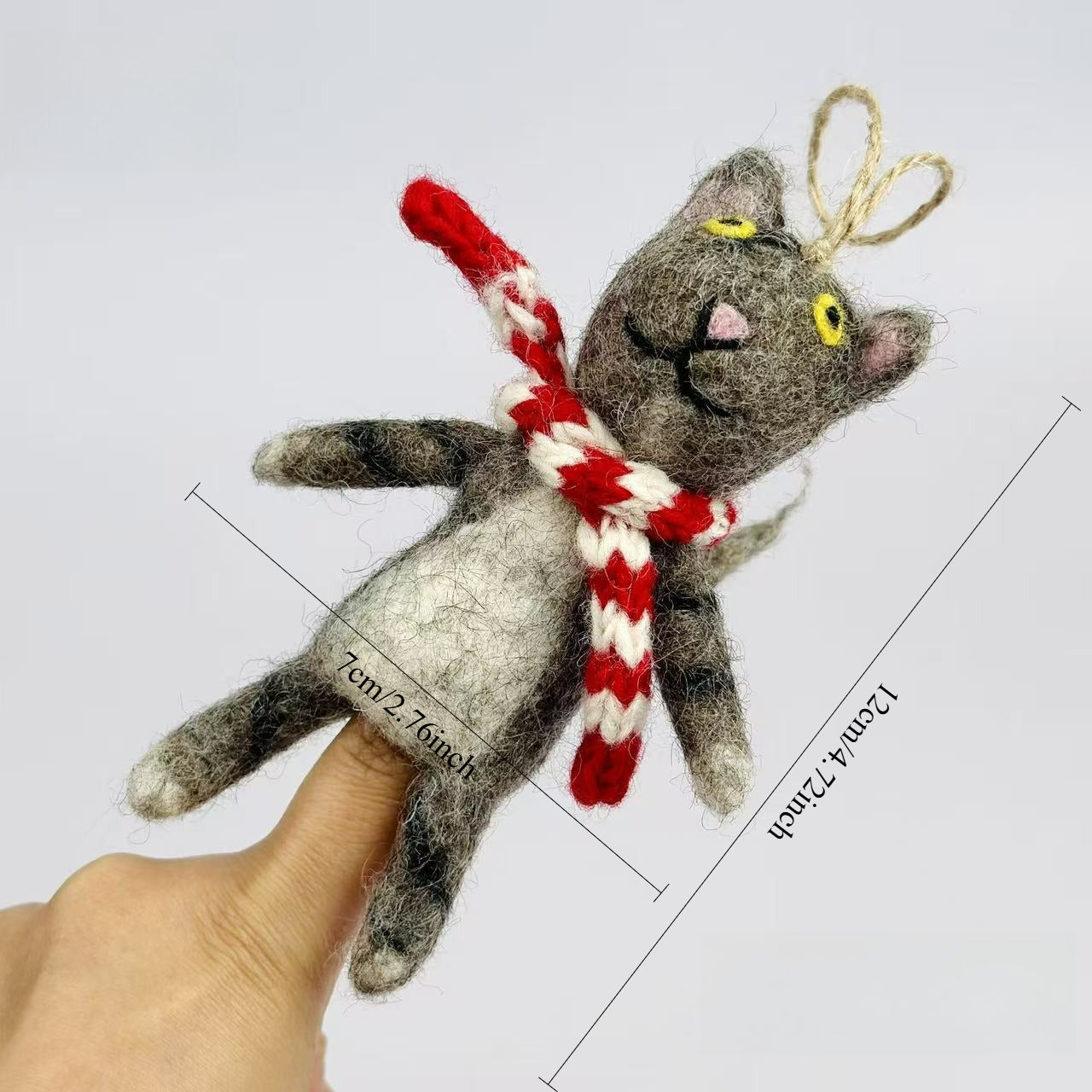 Handmade Wool Felt Animal Finger Puppet Ornament Keychain