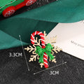 Christmas Alloy Holiday Brooch Set Festive Pin