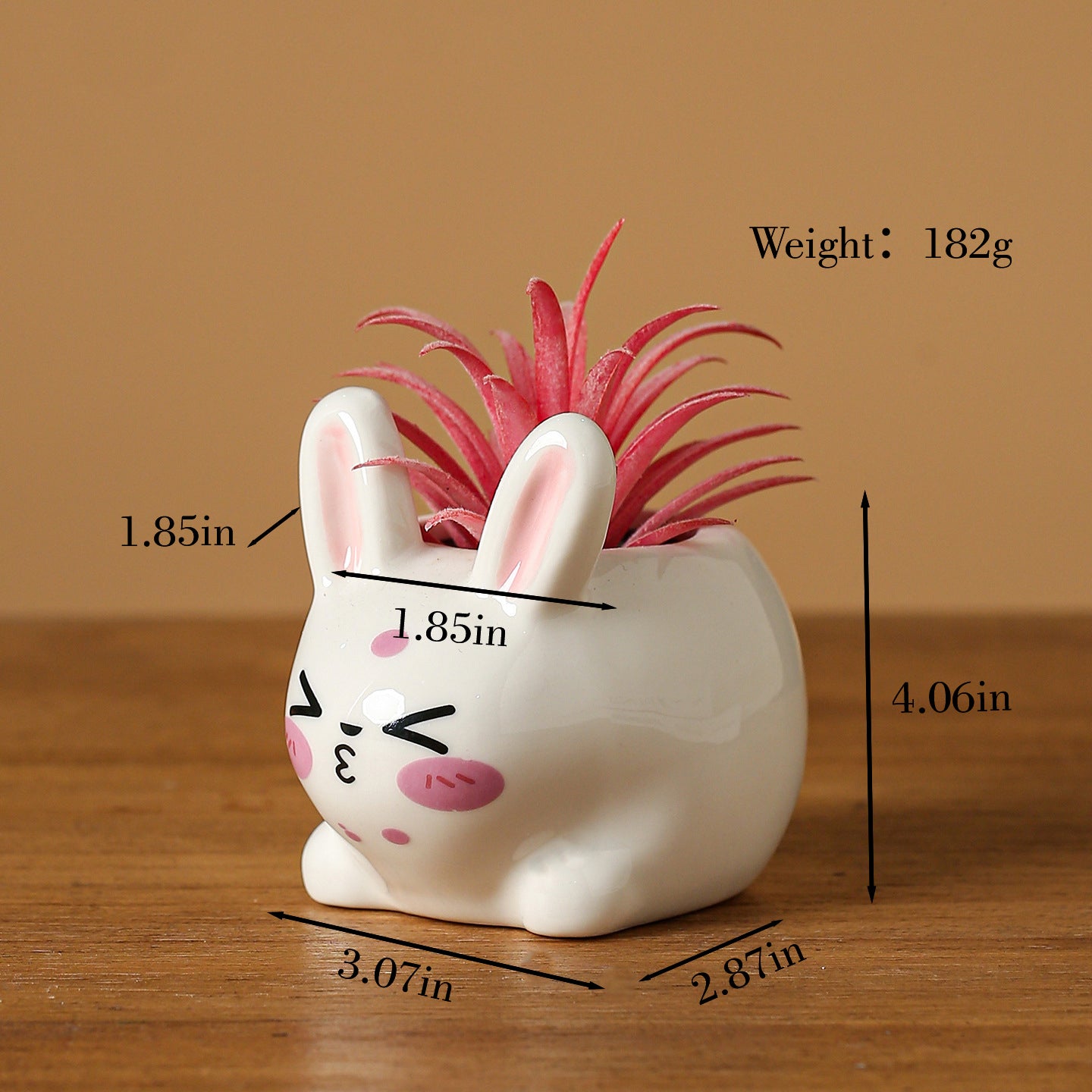 Cute Rabbit Ceramic Succulent Planter Decorative Flower Pot