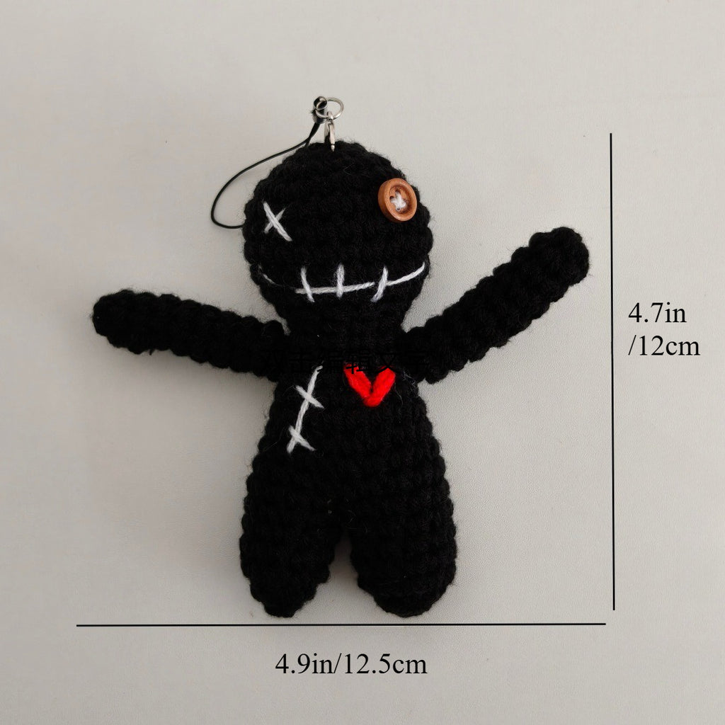 Handmade Crochet Voodoo Doll Plush Figurine Halloween Decor