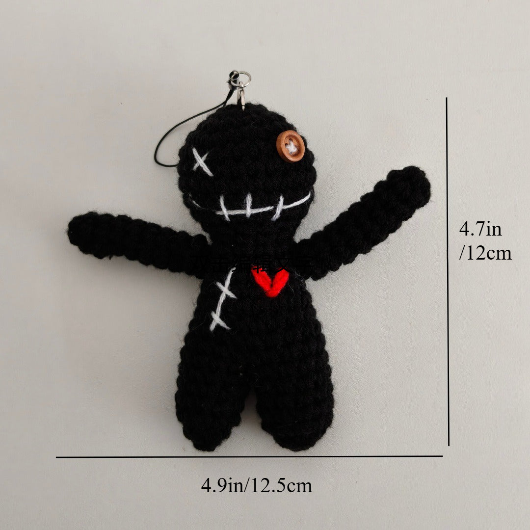 Handmade Crochet Voodoo Doll Plush Figurine Halloween Decor