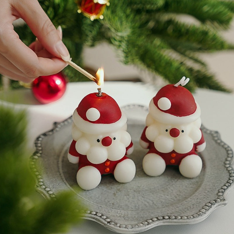 Christmas Santa Scented Candle Holiday Decorative Gift
