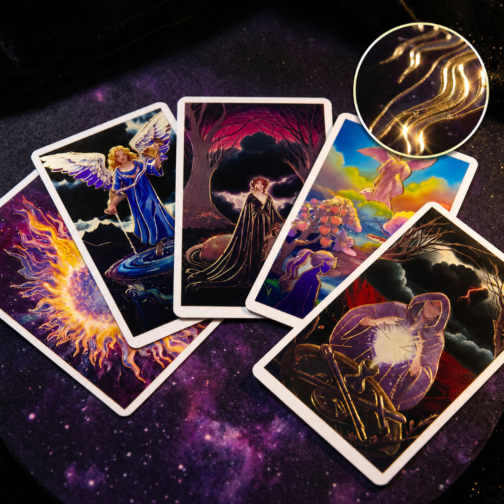 Mystical Tarot Card Deck Set with Vintage Artwork for Spiritual Gift