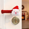 Christmas Knitted Plush Door Handle Cover Holiday Door Decoration