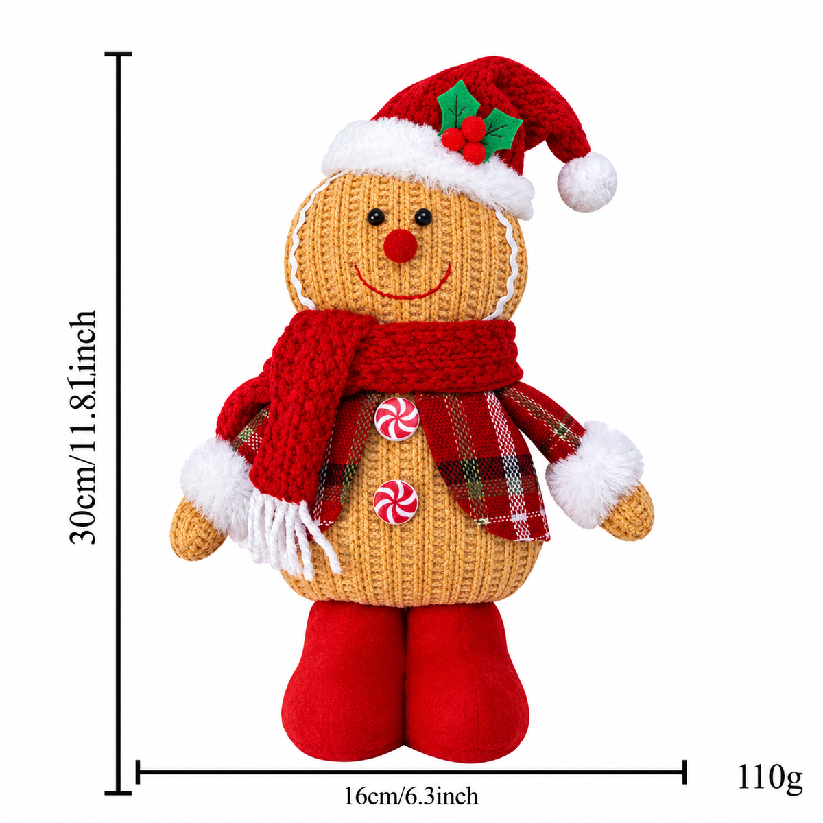 Gingerbread Man Figure Christmas Tabletop Decor