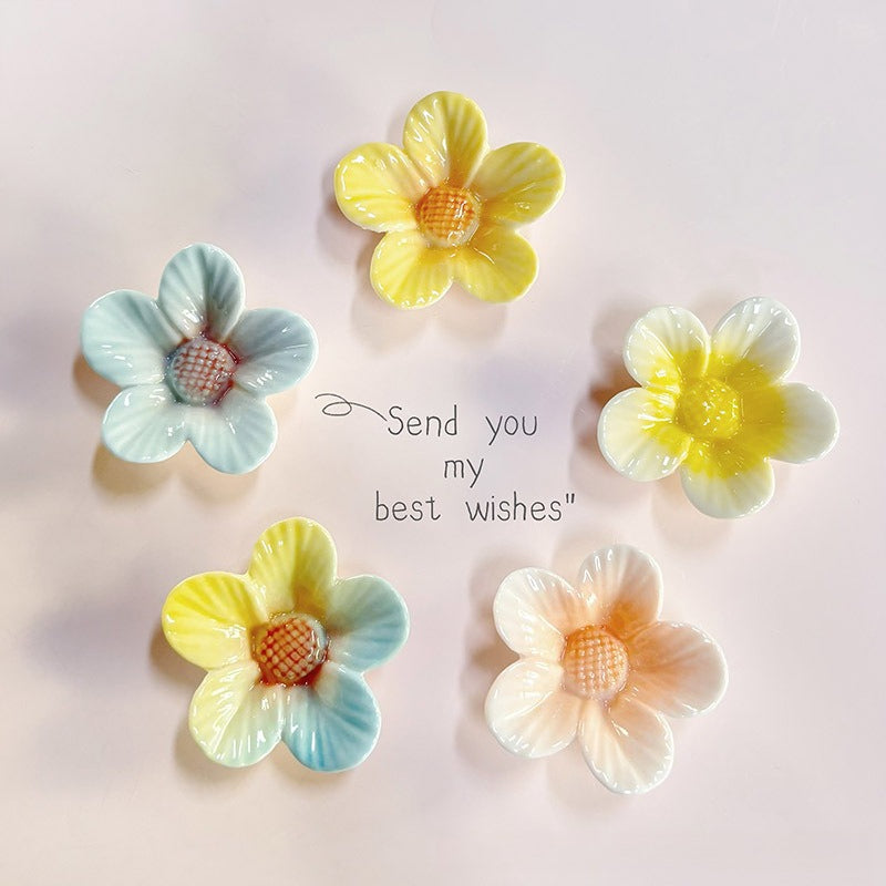 Ceramic Mini Flower Assortment Handcrafted Decorative Accent