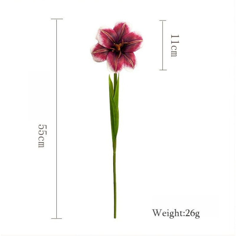 PU Faux Tulip Flower Stem Artificial Floral Home Decor