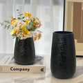 Set of 2 Textured White Ceramic Vases for Modern Decor