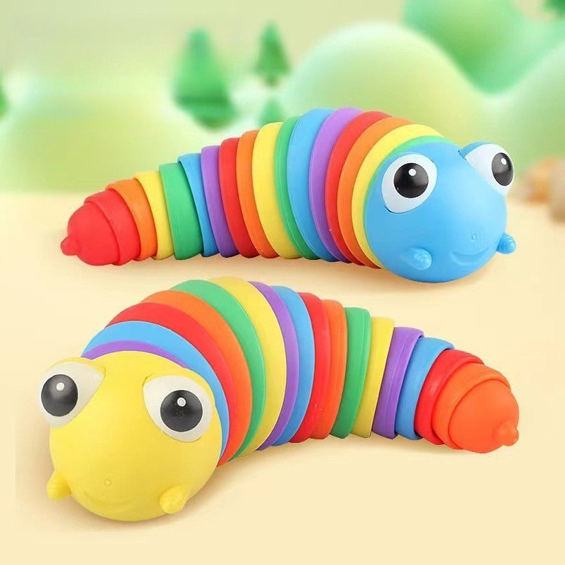 Rainbow Caterpillar Fidget Toy Stretch Sensory Toy