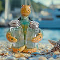 Sea Turtle Salt and Pepper Shaker Holder Ocean Kitchen Decor