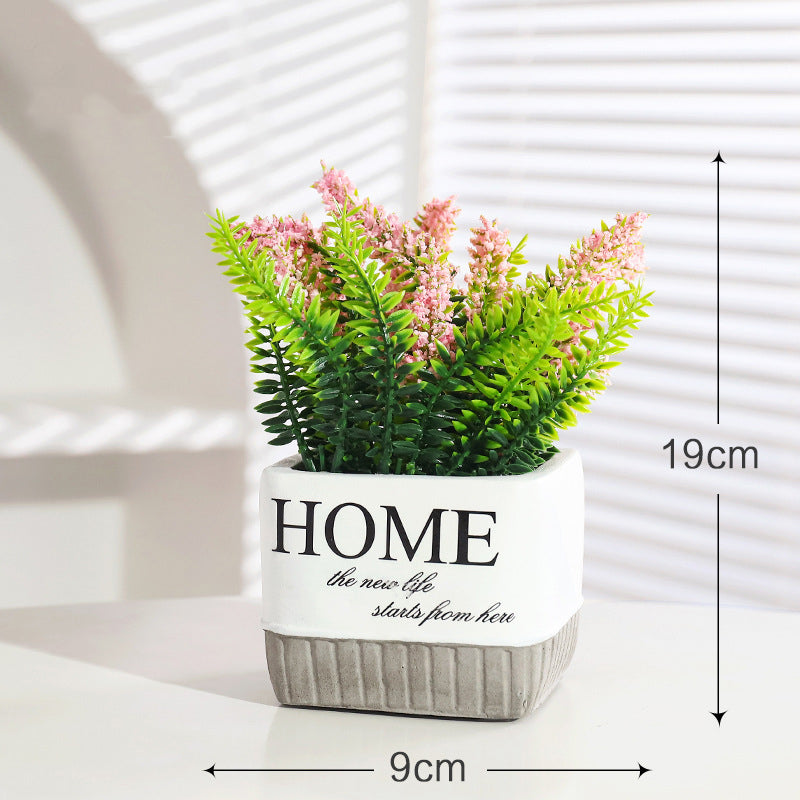 Baby’s Breath Faux Plant Ceramic Pot Home Decor