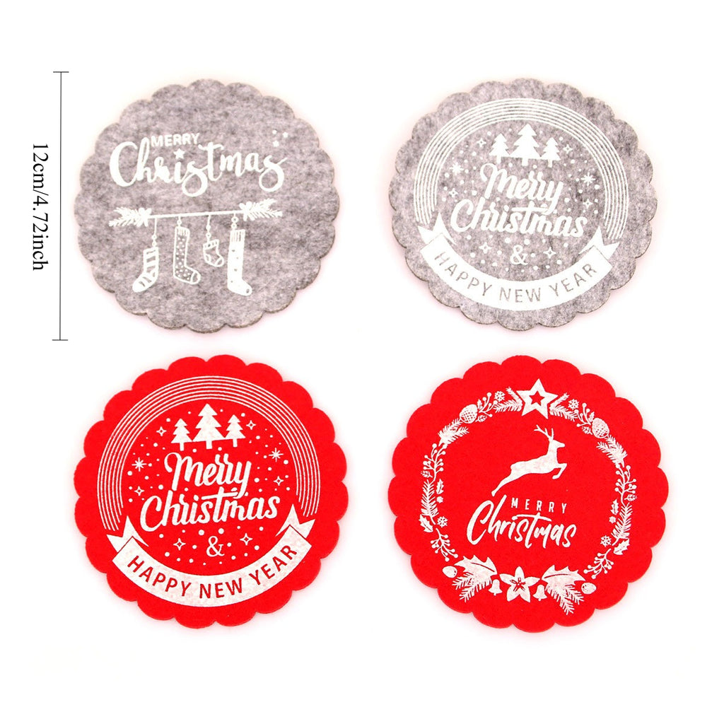 Christmas Felt Coaster Holiday Table Decor