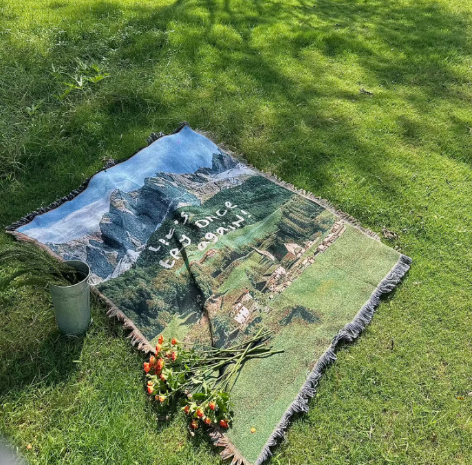 Woven Throw Blanket Tapestry Couch Throw Home Decor
