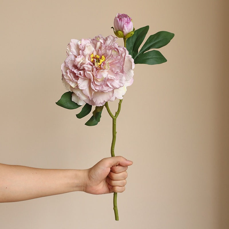 Artificial Peony Flower Stem Faux Floral Vase Home Decor