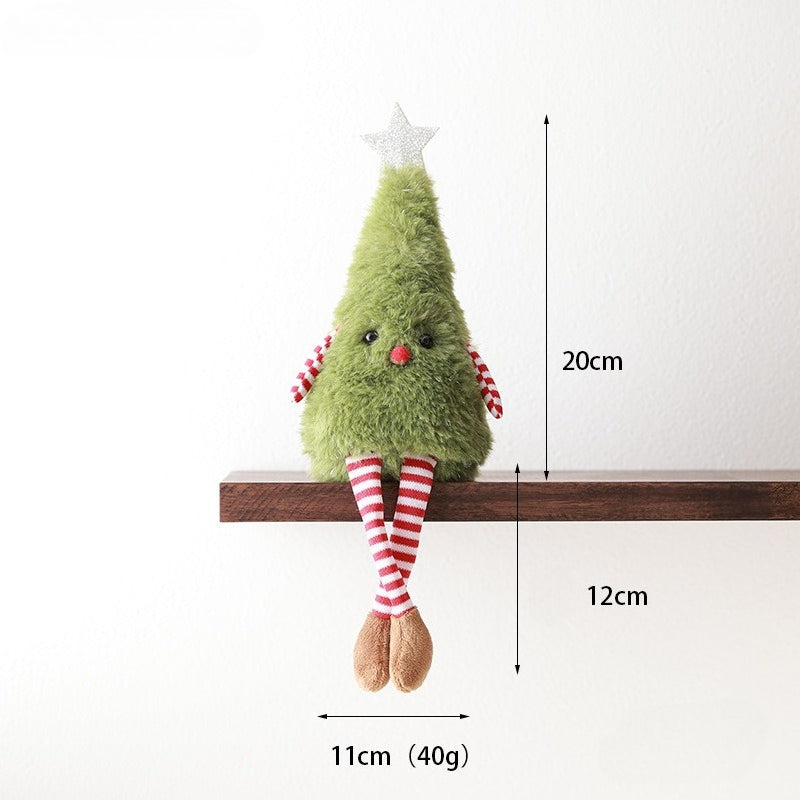 Christmas Plush Tree Decor Hanging Ornament and Tabletop Decoration