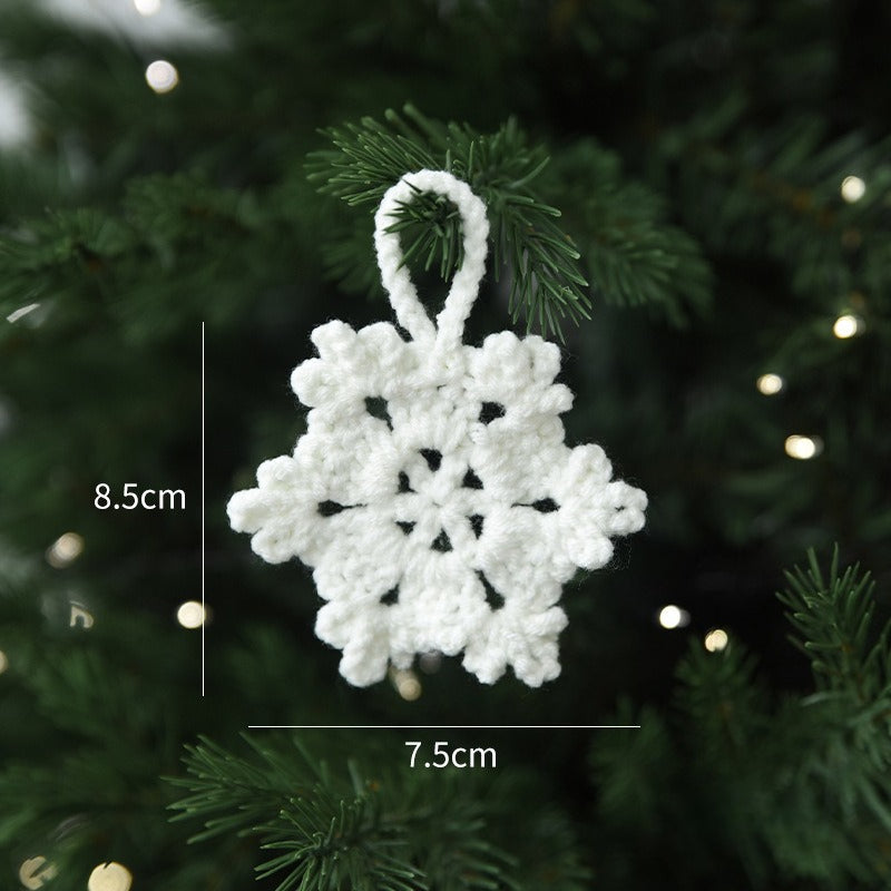 Christmas Crochet Ornament Handmade Holiday Tree Hanging Decor