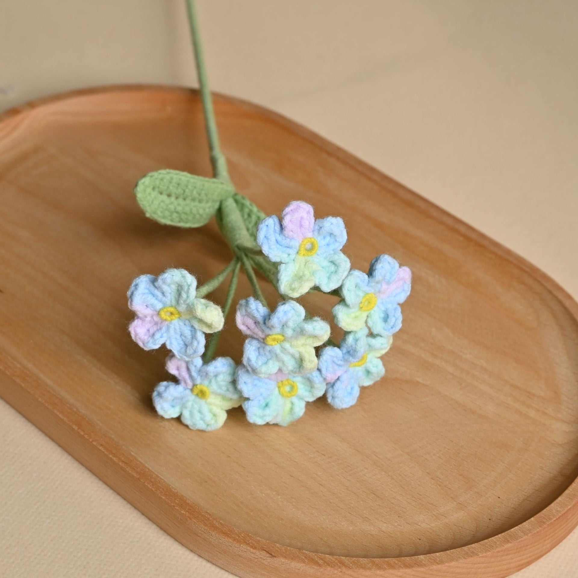 Handmade Crochet Flower Bouquet Yarn Floral Home Decor