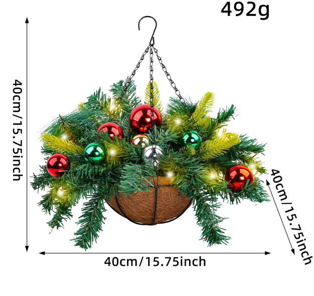 Snow Frosted Pinecone Christmas Wreath with Red Berries